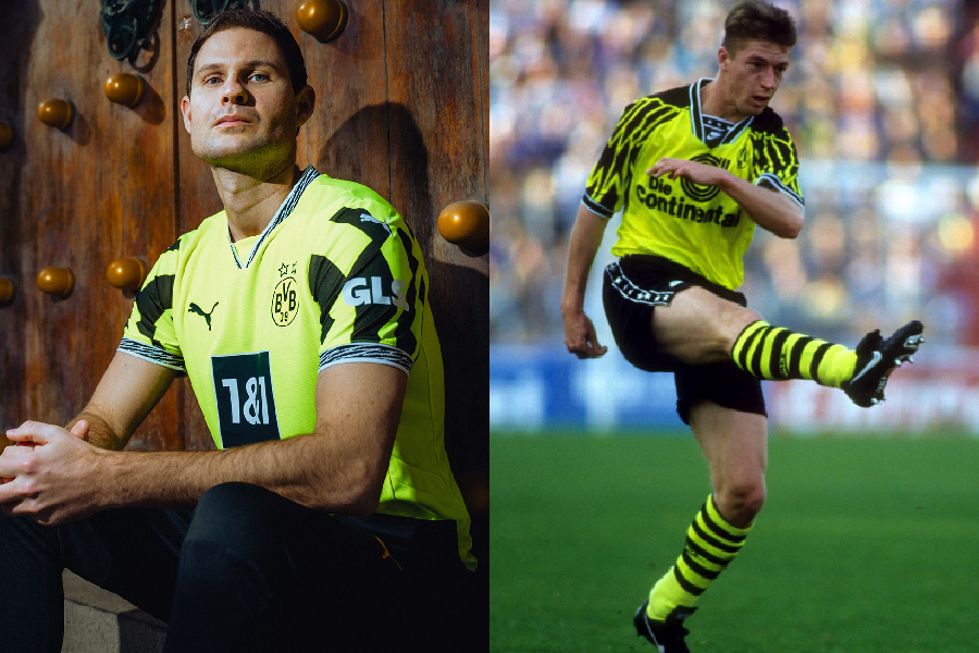 Borussia Dortmund evoca memórias dos anos 90 em nova camisa