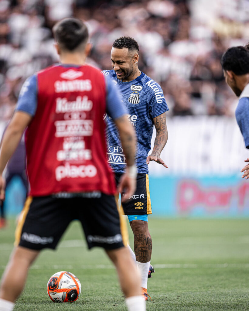 Neymar, Corinthians x Santos semifinal, coxa esquerda - Raul Baretta/Divulgação/Santos FC