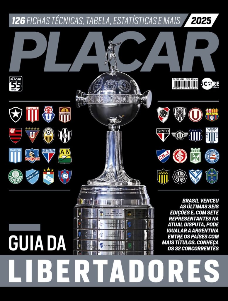 PLACAR lança guia da Libertadores 2025; adquira já o seu