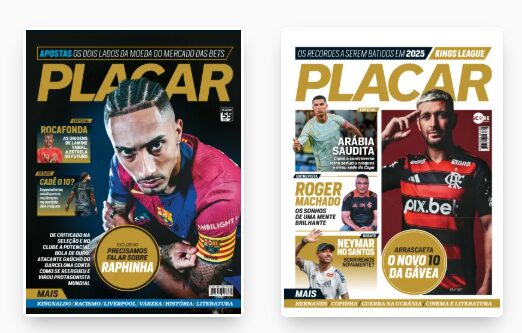 Edições digitais já disponíveis no Clube Placar