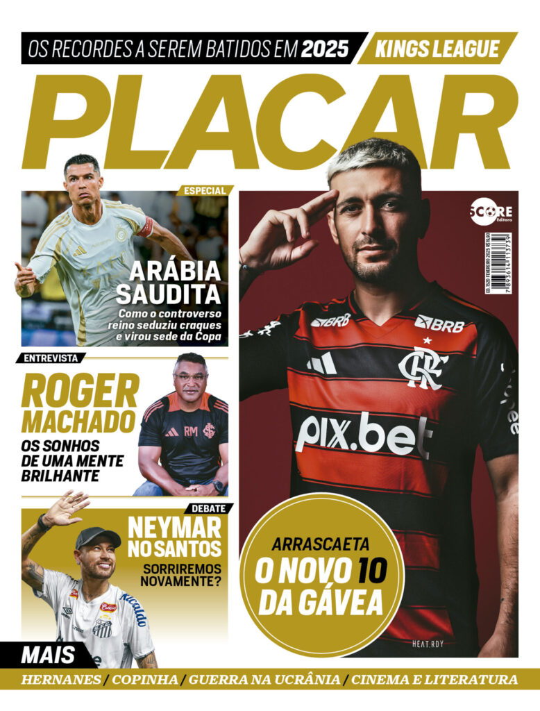 Arrascaeta, Roger e Neymar são destaques da PLACAR de fevereiro