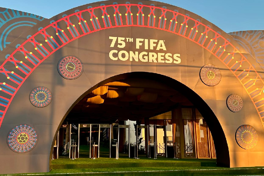 Entrada do 75º Congresso da Fifa - André Avelar / PLACAR 