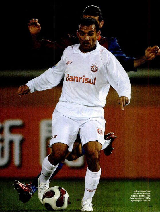 Iarley durante a final de 2006 em que o Inter bateu o Barcelona em Yokohama - 