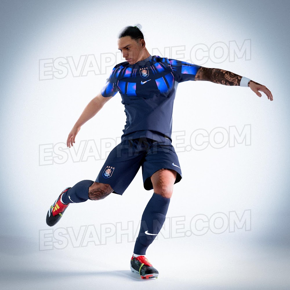 Projeção da camisa reserva do Uruguai - Produção Esvaphane.com