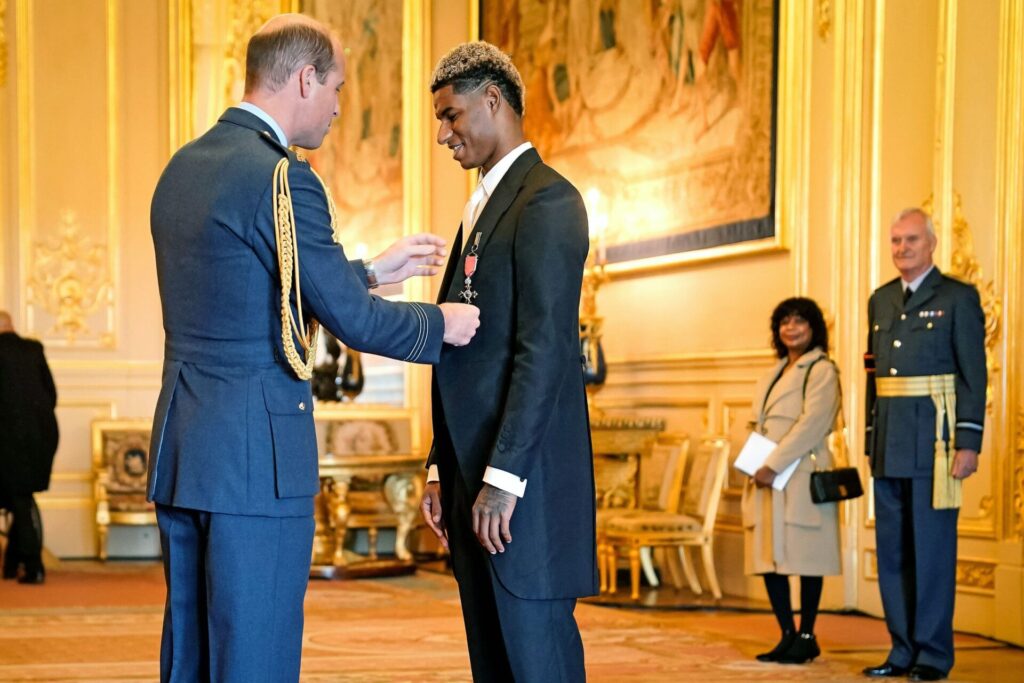 Rashford é condecorado membro da Ordem do Império Britânico - Divulgação / United
