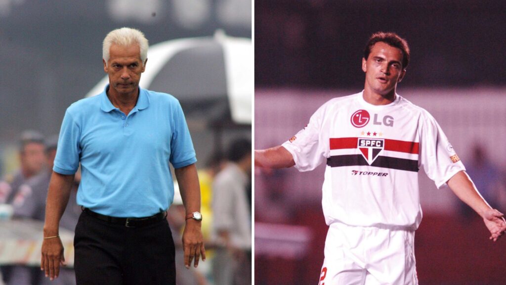 Emerson Leão e Falcão, no São Paulo, em 2005 - Pablo Rey/Alexandre Battibugli/PLACAR