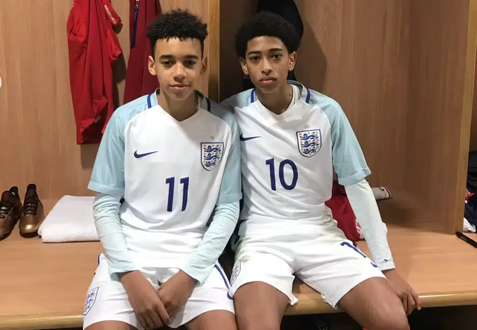 Musiala e Bellingham jogando pela Inglaterra –Divulgação/Instagram