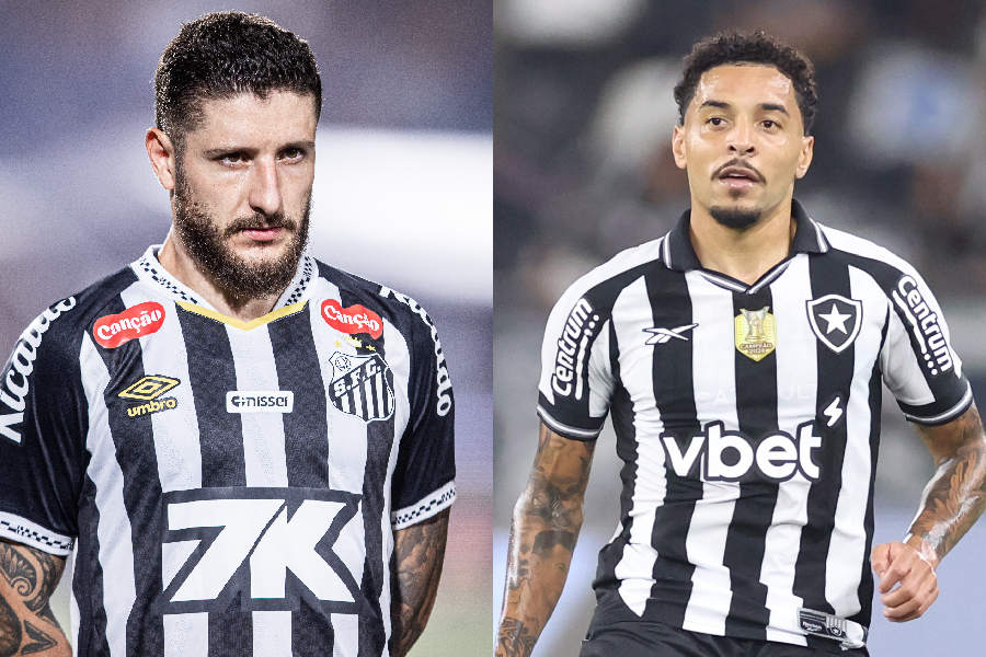 Zé Rafael e Gregore lideram lista de mais faltosos da década no Brasileirão - Divulgação / Santos / Botafogo