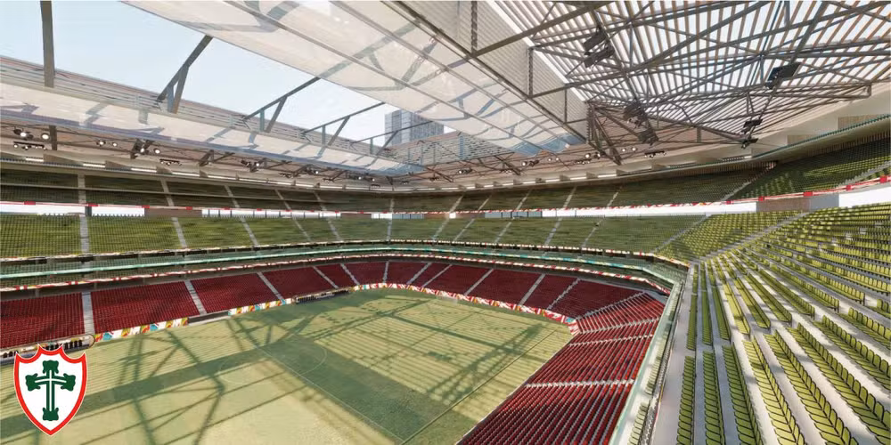 Imagens do novo estádio do Canindé - Divulgação Portuguesa