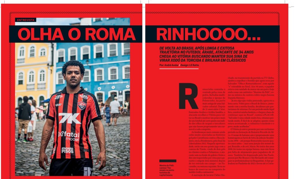 Romarinho no 'Pelô': novo reforço já estreou pelo Vitória - Reprodução/Placar