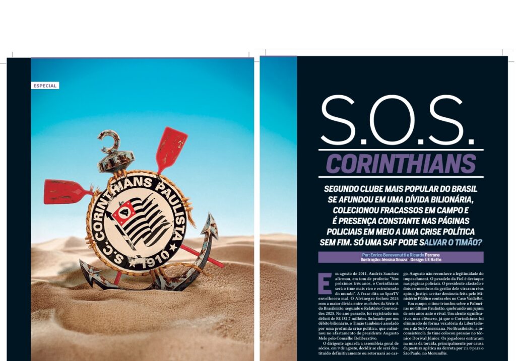 SOS Corinthians mostra como o clube mais popular do Brasil vive situação delicada - Reprodução/Placar
