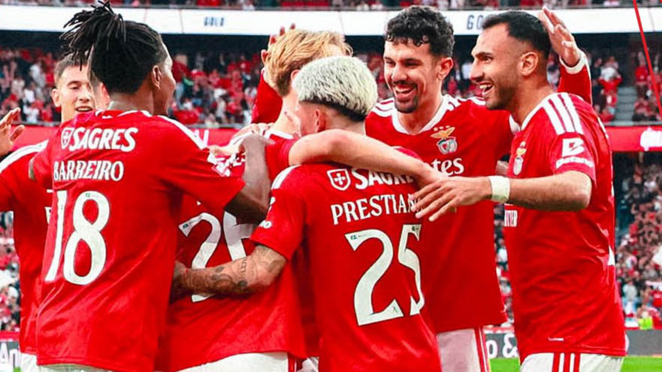Benfica domina Vitória de Guimarães, faz 2 a 0 e chega aos 19 pontos
